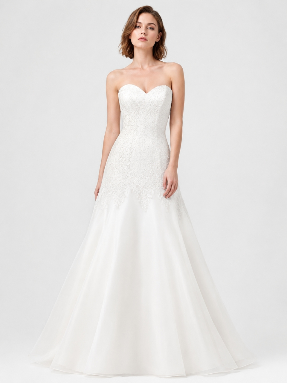strapless wedding dress