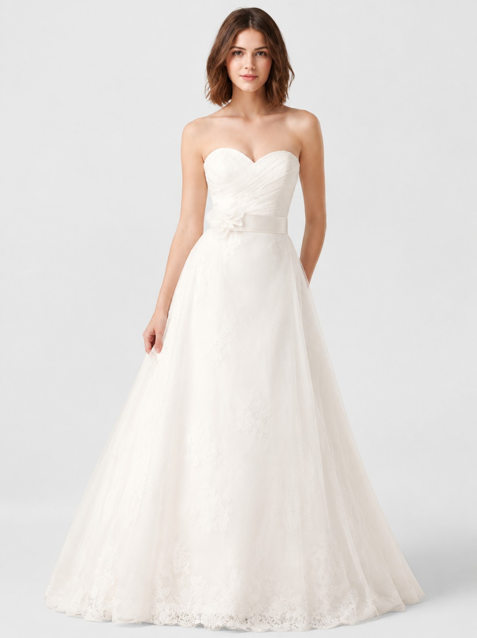 strapless wedding dress