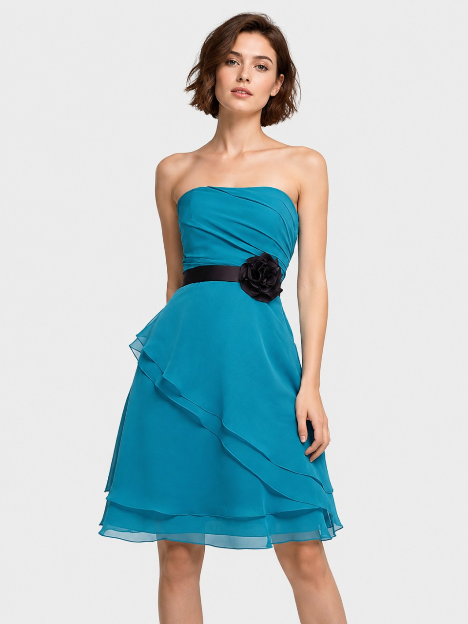 robes de demoiselle d'honneur d'été_Marine Blue/Espresso