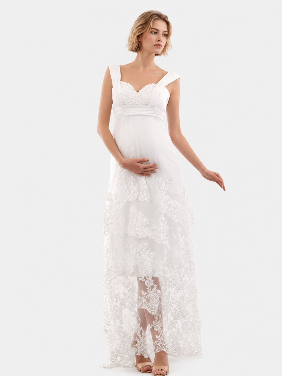 robe de mariage de plage de maternité