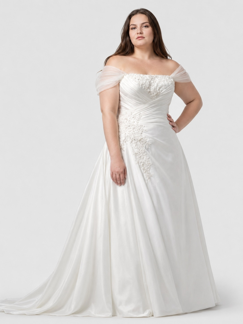 Taffeta Plus Size Bridal Gown