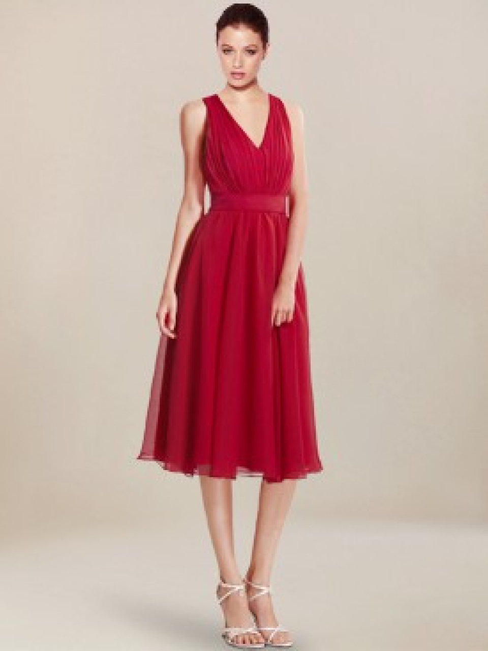 tea length bridesmaid dresses_Cherry