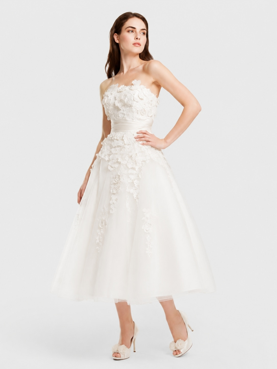 Kurze lässig Brautkleid