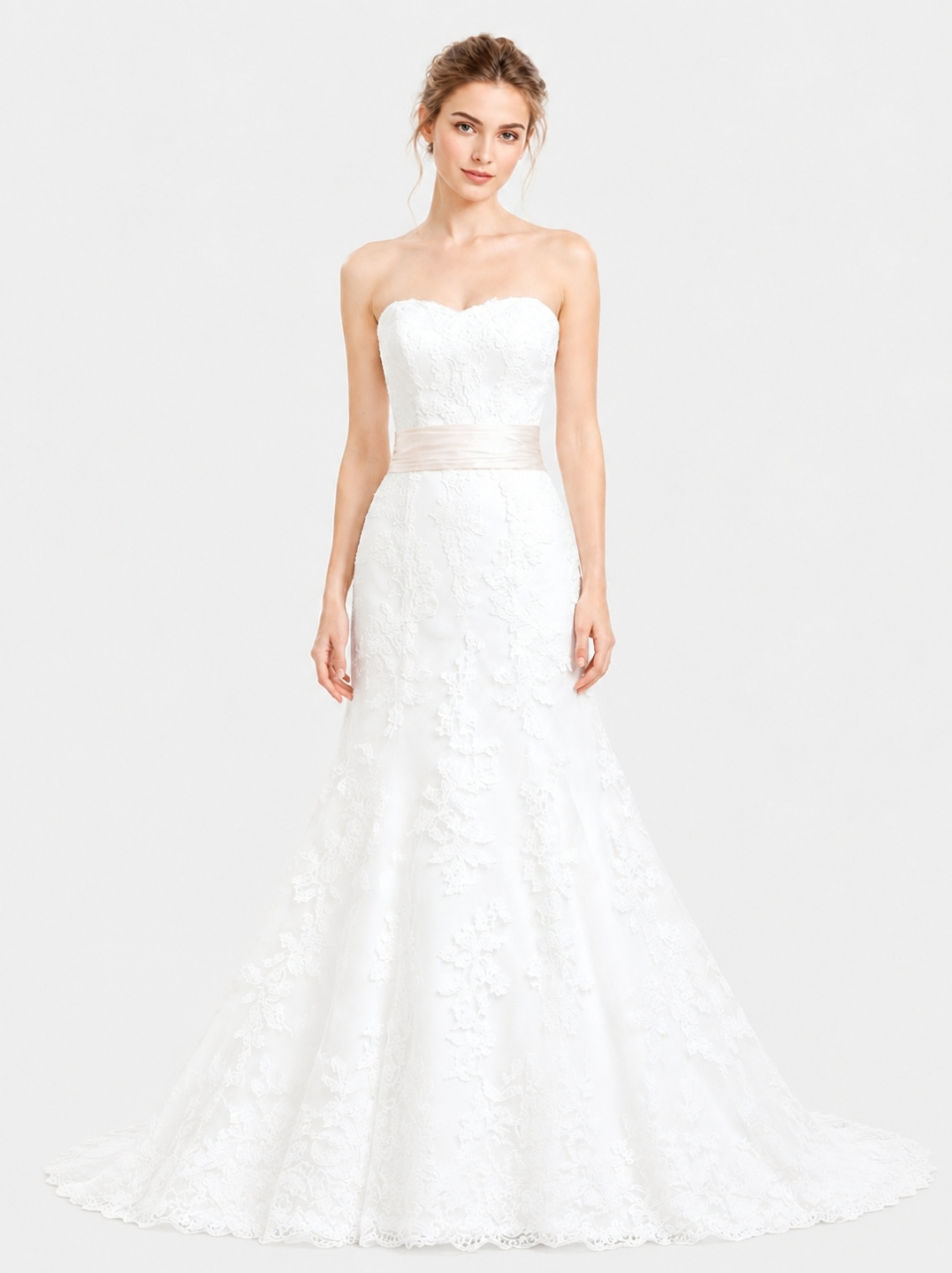 Wedding Dress with Lace Sleeves