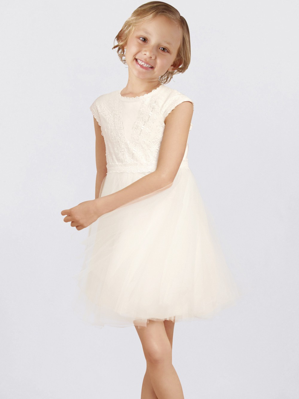 unique flower girl dress_ivory
