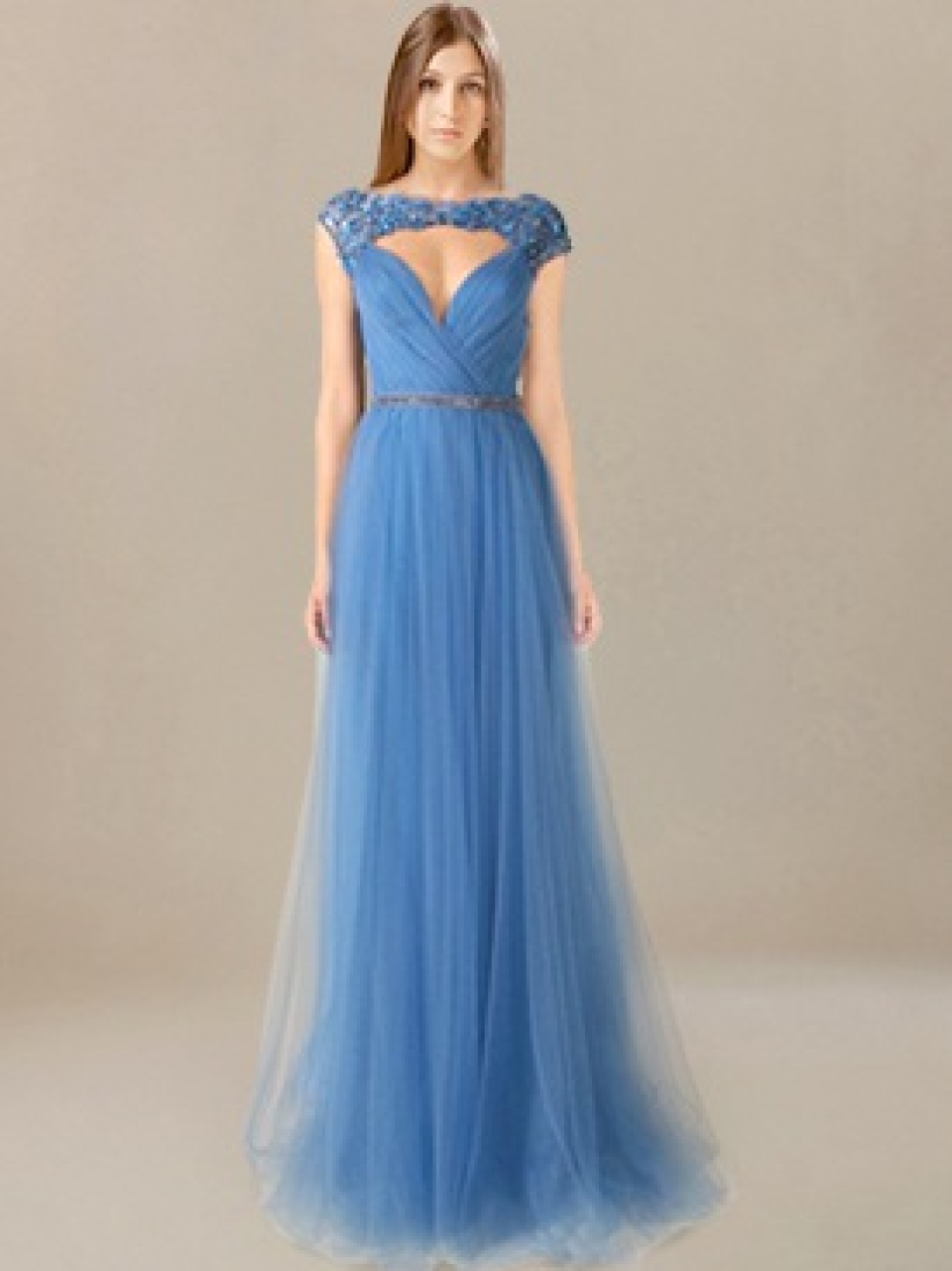 unique prom dress_Blue Jay