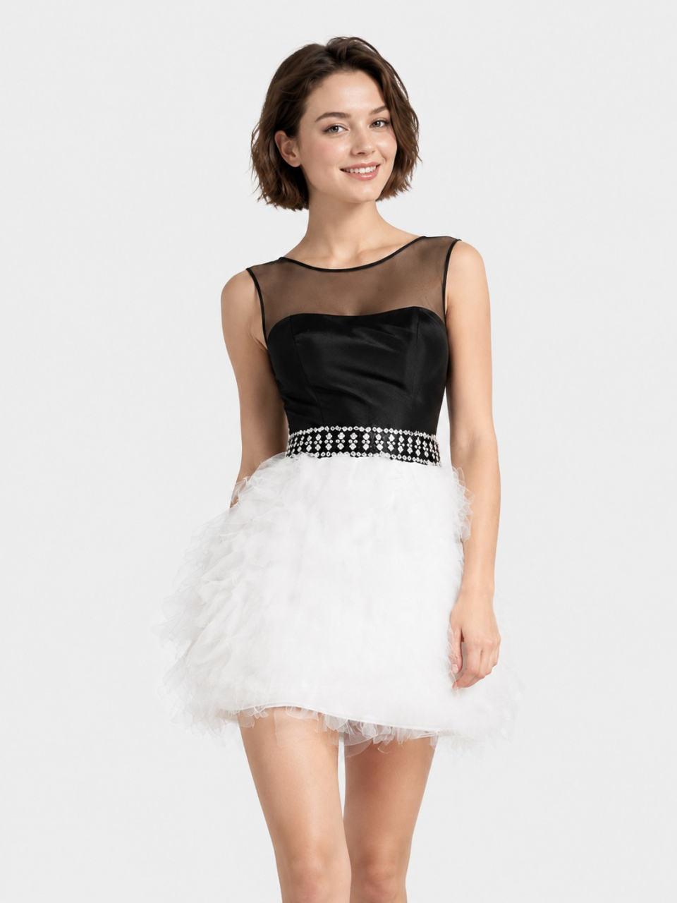 robes de bal uniques_Black/White