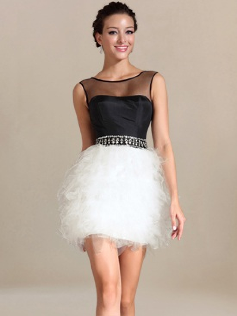 unique prom dresses_Black/White