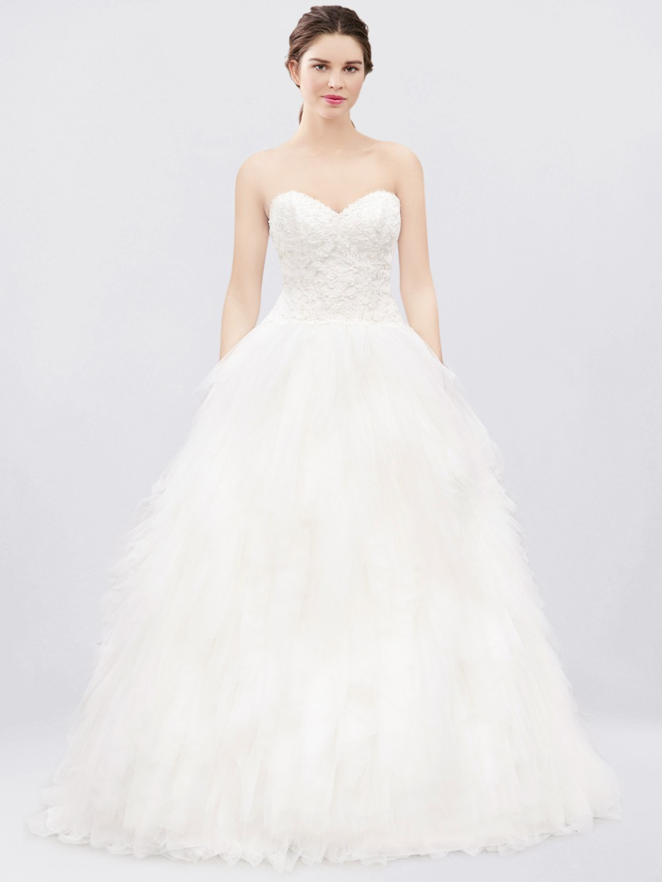 unique strapless wedding dress