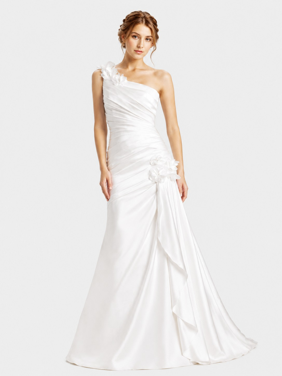 ein-Schulter-Hochzeitskleid