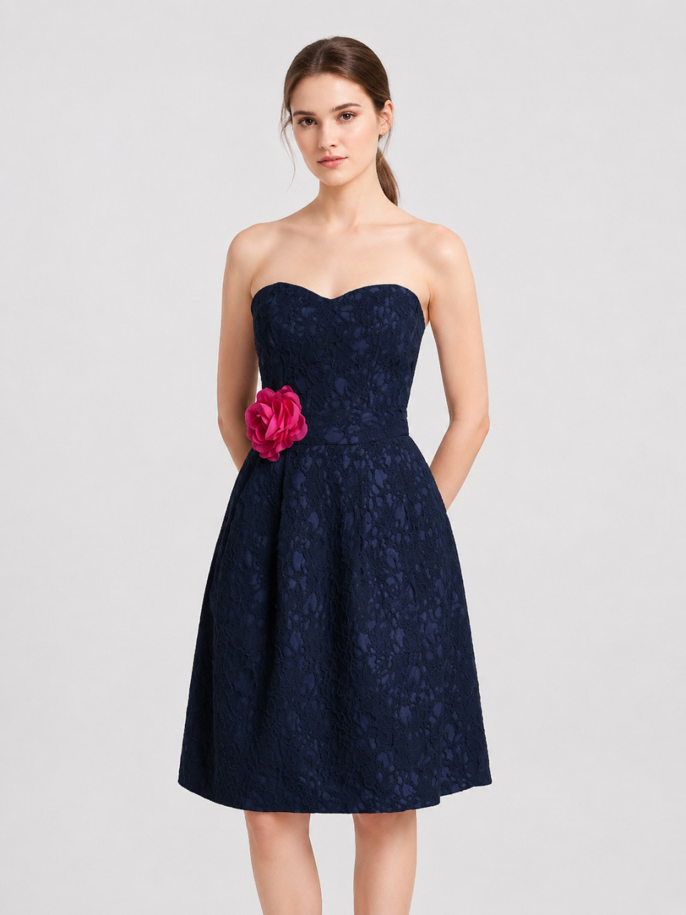 Vintage-Brautjungfer Kleid_Navy