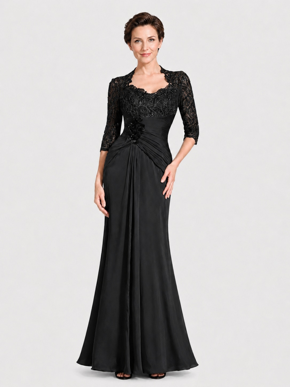vintage mother of the bride dress_Black