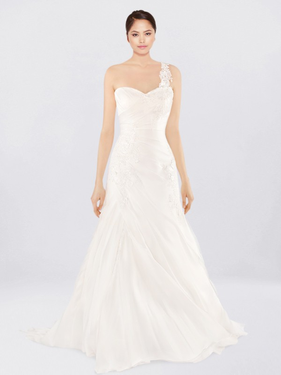 wedding dress one shoulder