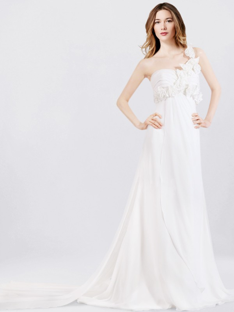 wedding dress one shoulder