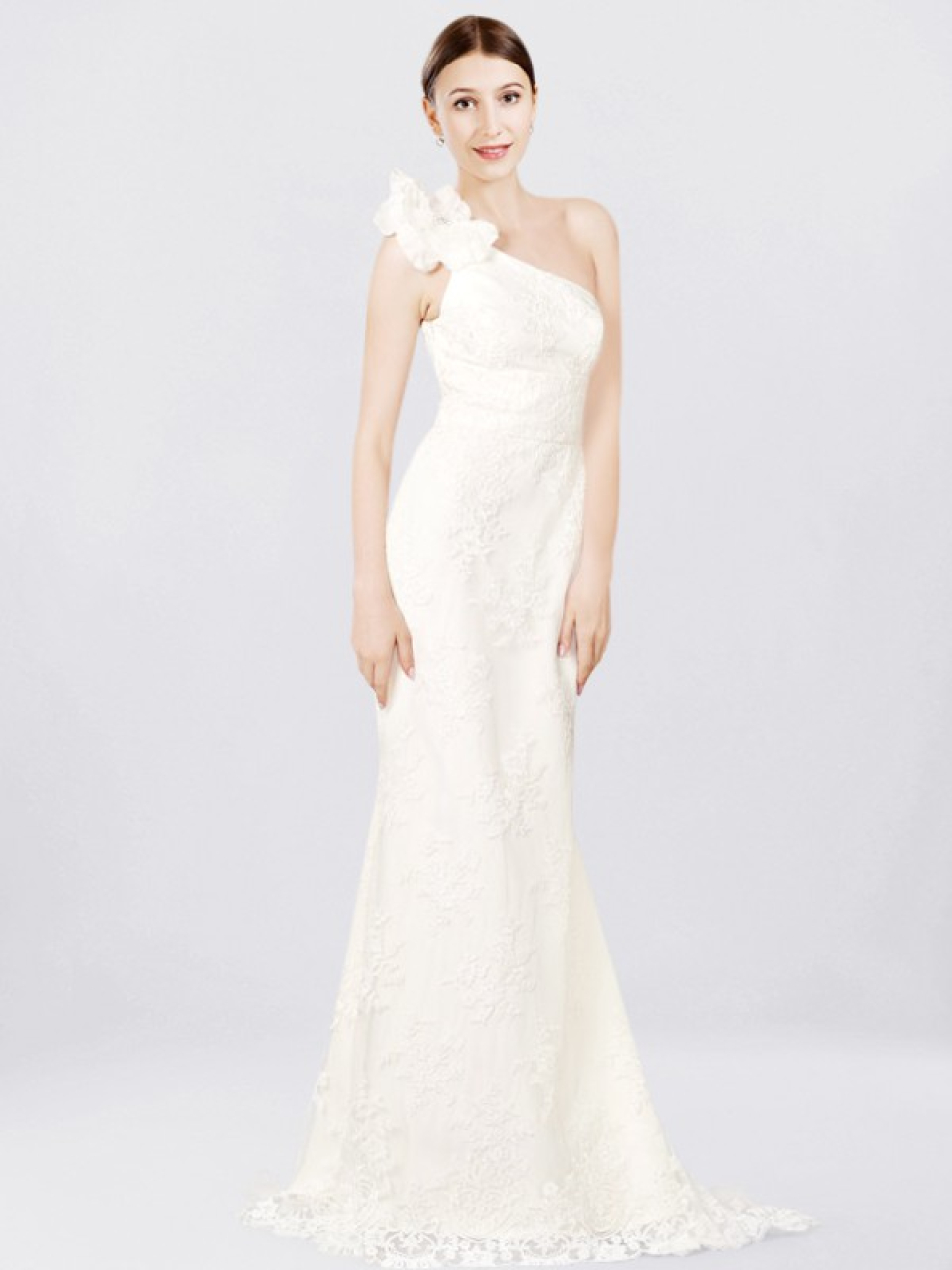 wedding dress one shoulder