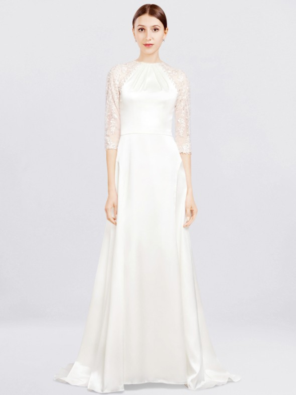 Hochzeitskleid mit Spitzenärmel