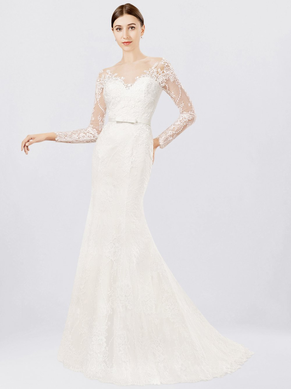 wedding dress with long sleeves