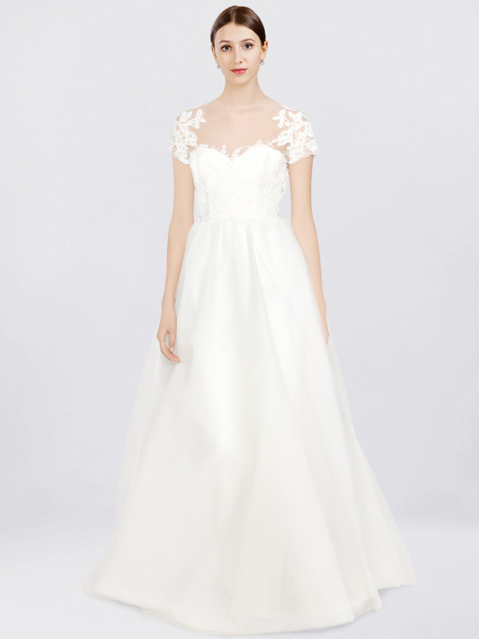 wedding dress with short sleeves