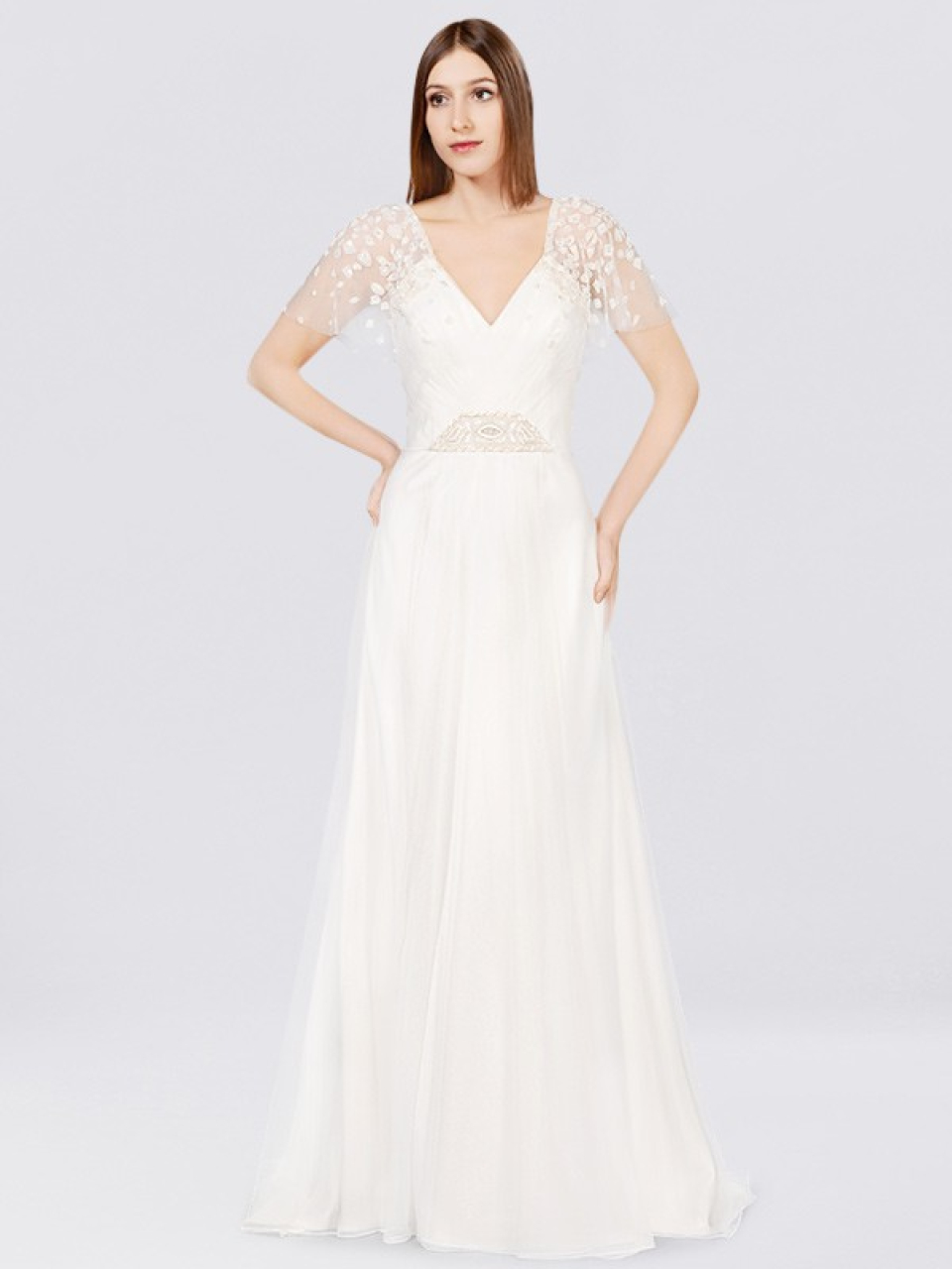 Hochzeitskleid mit Ärmeln