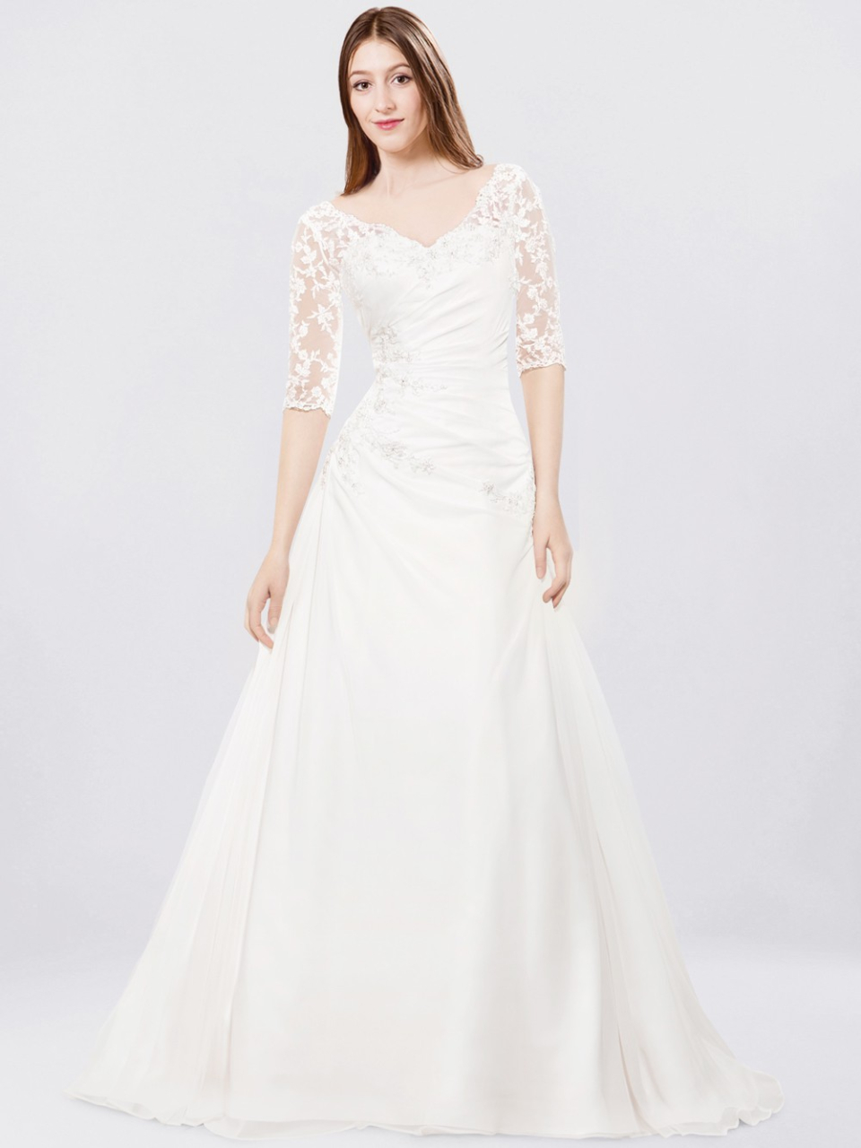 wedding dress with sleeves