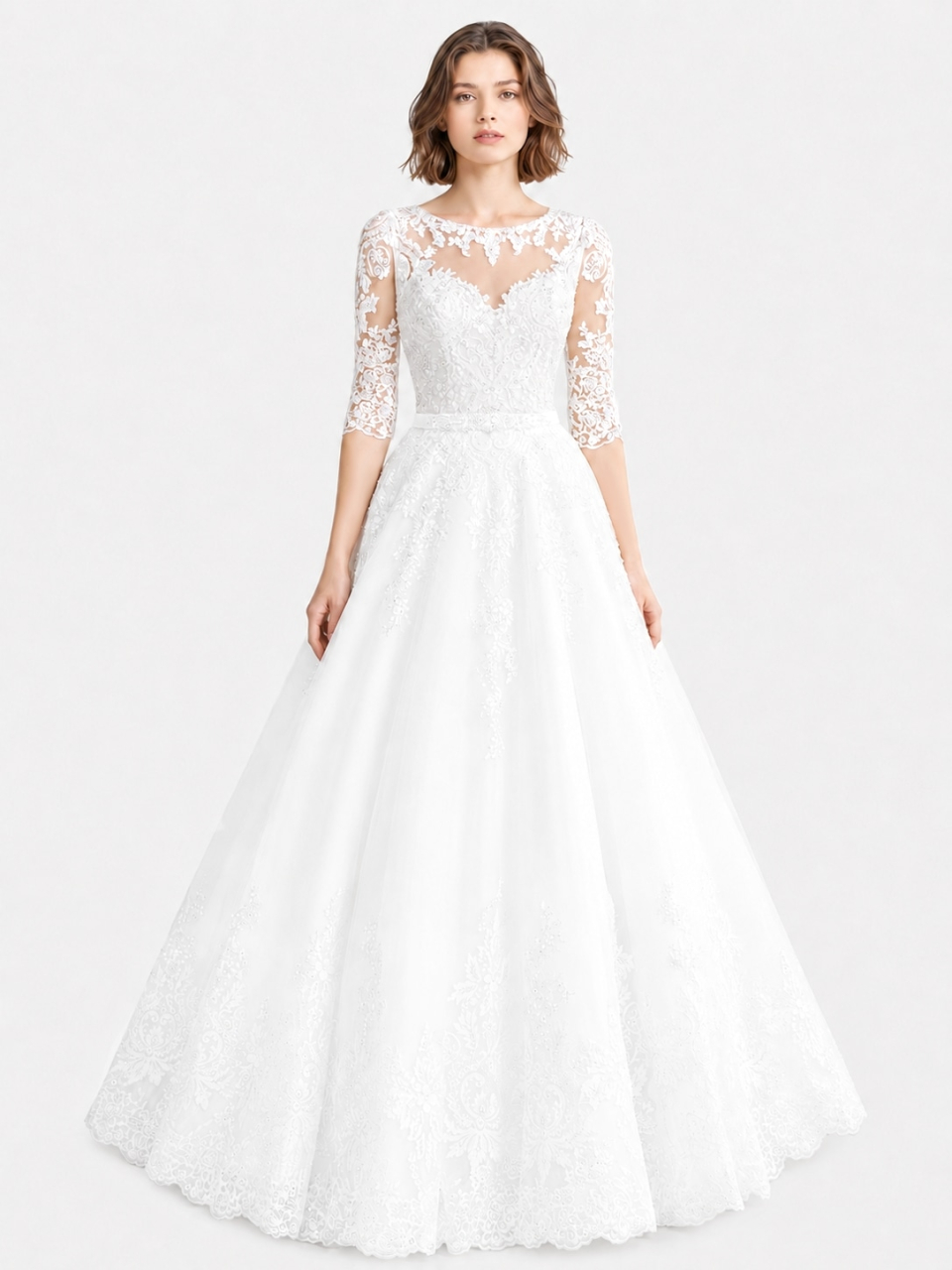 wedding dress with sleeves