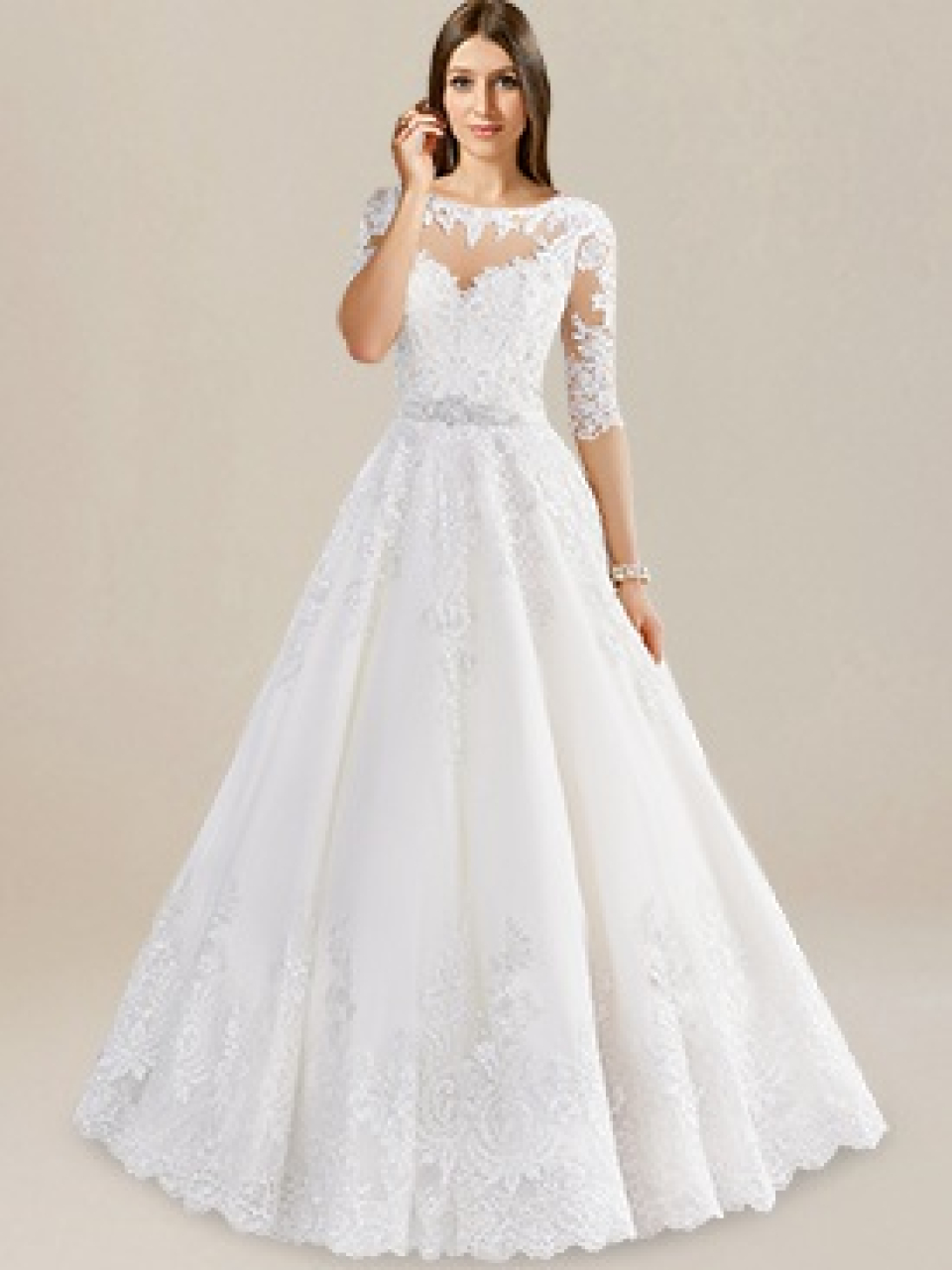 Hochzeitskleid mit Ärmeln