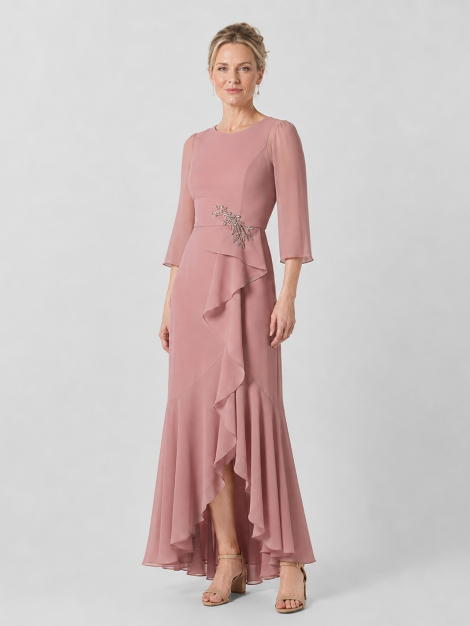 chiffon mother of the bride dress