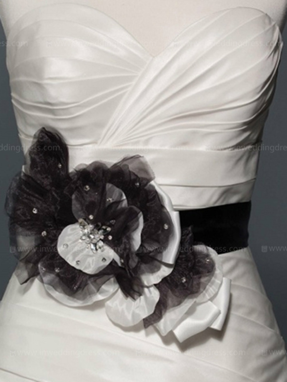 Wedding Sash_Black / White