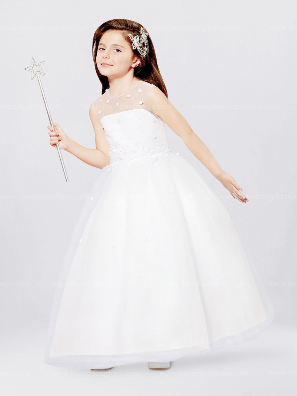 weiß blume mädchen kleid_white