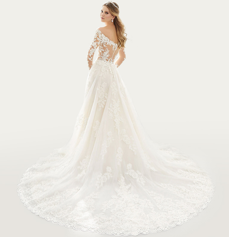 chapel length wedding dress